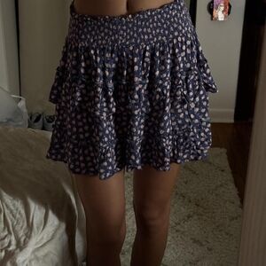 Aerie Blue and Pink Mini Skirt